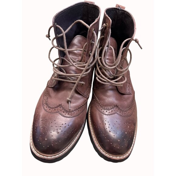 Dr Scholls men’s brown leather oxford boots size 12M SKu 4890 main image 7